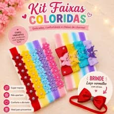 Kit Faixinhas Para Bebe Menina Faixinha De Cabelo para Bebe RN Faixa Na Meia Seda Tiara Infantil Acessórios Infantil