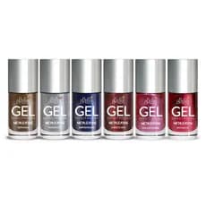 Kit 10 Esmaltes Metalizados EFEITO GEL Esmalte para unhas Bella Brazil seca rápido
