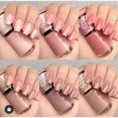 Kit esmaltes para Unhas Efeito Gel tons Nude e Rosa Esmalte Bella Brazil *SECA SEM CABINE UV*