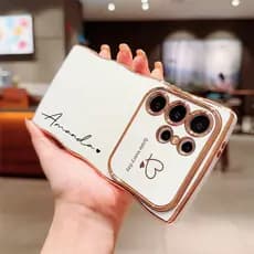 Novo Nome Personalizado Galvanizado Coração Caso De Telefone Para Samsung Galaxy S26 Ultra S25 S24 S23
