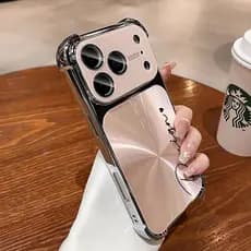 Nova capa eletrogalvanizada resistente a quedas com nome personalizável para iPhone 17 Pro Max, 16 Pro Max e 17 Pro.