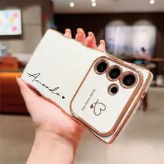 Nova Capa De Telefone Galvanizada Em Forma De Coração Com Nome Personalizado Para Samsung Galaxy A57 A56 5G A37 A36 5G I