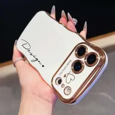 Nova capa de celular personalizada em formato de onda com nome para iPhone 17 Pro Max, 16 Pro Max, 15 e 14 Pro Max.