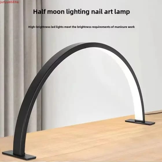 Lâmpada De Unha Em Forma De U JUNYUE , Luz Regulável Para Proteção Dos Olhos Meia Lua LED Multifuncional Preenchimento D