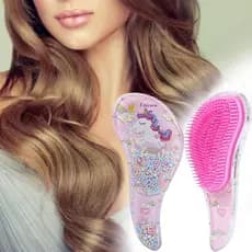 Desenho Animado Unicórnio Pentes Mágicos Anti-Estáticos Massagem Escova De Cabelo Emaranhado Detangle Shower Penteador Para Salão