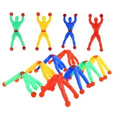 30pcs Escalada De Parede Homem-Aranha Pegajoso Brinquedos Tradicionais Super-man/Diversão Homens Flexíveis Pegajosa Flip