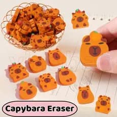 50 Pçs/Set Dos Desenhos Animados Animal Lápis Borracha Criativo Bonito Capivara Corte Borrachas Presente Crianças Kawaii