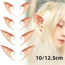 2 Pares Decoração De Festa Orelhas De Látex Fada Cosplay Traje Acessórios Anjo Elfo Foto Adereços Adulto Crianças Brinqu