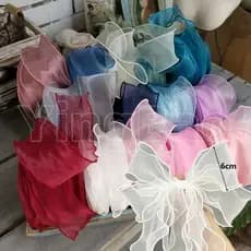 Fita De Renda De Organza De 5/10M Para Arco , Suprimentos De Artesanato DIY , 6cm De Largura , Tecido De Costura Ondulad
