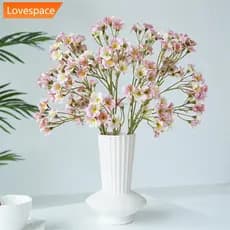 LS-STORE 45cm 3 Garfos/Buquê De Flores Artificiais De Seda Córnula Falsas Planta Artificial Decorativas Decoração De Cas