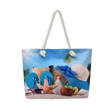 Bolsa de praia em lona Beach Way com alça de corda  Bolsa De Praia Alça De Corda Ombro