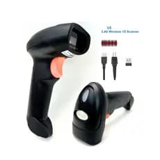 Leitor De Código De Barras Usb 2,0 Com Fio OU Sem Fio1.8m Laser EAN Danfe 1D Boleto