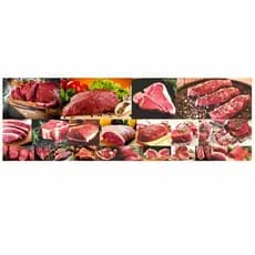 Adesivo Papel Parede Carne Churrasco Açougue Bife Churrascaria Painel T02