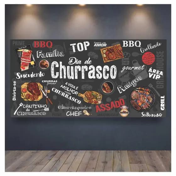 Adesivo Churrasco Churrascaria Frases Churrasqueira S301