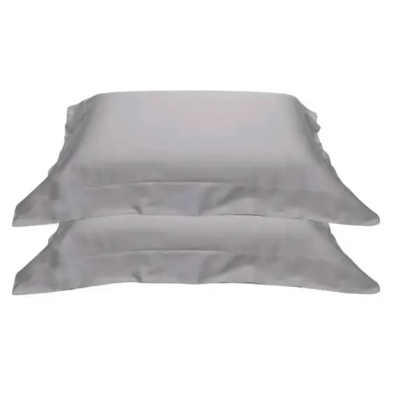 Kit 2 Pçs Fronha Buettner Platine 300 Fios - 100% Algodão - 50x70cm - Cinza