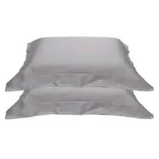Kit 2 Pçs Fronha Buettner Platine 300 Fios - 100% Algodão - 50x70cm - Cinza