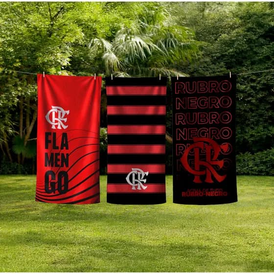 Toalha de Praia Dohler Velour 70cm X 1,40M - Flamengo