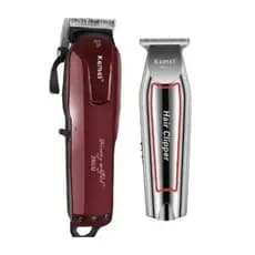Kit Barbeiro Maquina Cortar Cabelo Barba / Kit barbearia profissional kemei 2600 + kemei 032