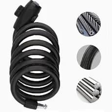 Cadeado Para Bike 12x1200mm Tranca anti-furto Acessório de Segurança para bicicleta