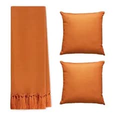 Kit Manta Para Sofá Luxo Protetora Decorativa Com 2 Capas de Almofada