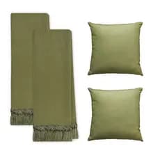 Kit 2 Mantas Xale Protetora Luxo Com 2 Capas de Almofada