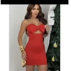 Vestido Feminino Curto Tomara Que Caia Com Laço