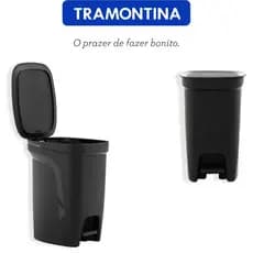 Lixeira Cesto Para Banheiro Cozinha Escritorio Grande Com Pedal 10 Litros