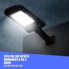 Refletor Solar Led Forte Parede Sensor Proximidade Controle Remoto Prova Agua 3 Anos Garantia Bivolt