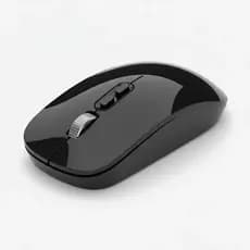 Mouse Bluetooth Preto Recarregável Genérico Mac Clean Sem Fio Silencioso Triplo Modo