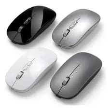 Mouse Bluetooth Recarregável Genérico Mac Clean Sem Fio Silencioso Triplo Modo 3 Em 1 Para Notebook