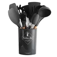 Jogo 12 Talheres Colheres De Silicone Espatula De Silicone Utensilios de Cozinha