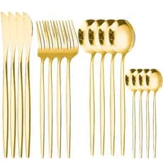 Jogo De Talheres 16 Peças Faqueiro Inox Utensilios Para Cozinha para Mesa 4 Cadeiras