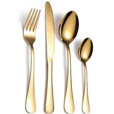 talheres jogo de talheres cozinha sousplat kit mesa posta Aparelho de Cozinha 4 Pçs Aço Inox