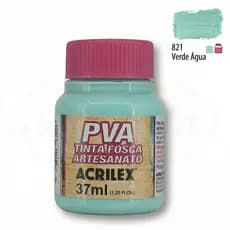 Tinta PVA Fosca Para Artesanato 37ml Verde Agua P/ MDF e Gesso