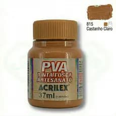 Tinta PVA Fosca Para Artesanato 37ml Castanho Claro P/ MDF e Gesso