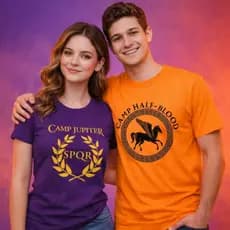 Camiseta Percy Jackson Acampamento Meio Sangue Júpiter Spqr 100% Algodão Envio Rápido