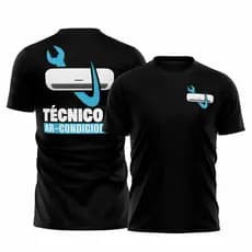 Camiseta Técnico Ar-Condicionado Profissional Estampa Frente e Costas