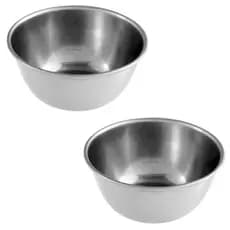 2 Cubas Redonda Inox Assepcia 9x4,5cm 200ml Odontológica Dentista Hospitalar Cirúrgico Autoclavável
