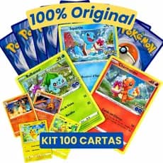 Kit 100 CARTAS POKÉMON Originais Copag Lote Sortido Jogo TCG Coleção Cards Para Jogar Deck Infantil