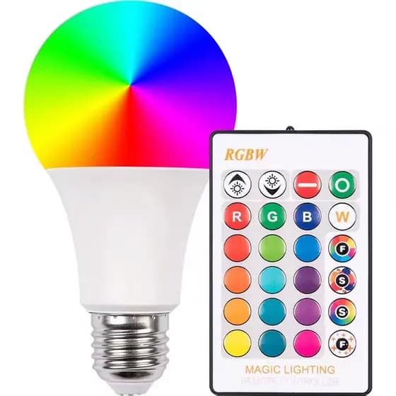 5W / 10W / 15W / E27 RGB, lâmpada LED LAMBPATDA BULBO, luz de controle RGB  luz LED colorida