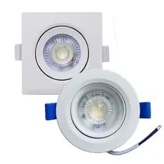 kit 3/6/9un Luminária Led Spot 7W 10W Redondo Quadrado Embutido Branco Frio Quente 3000k 6500k
