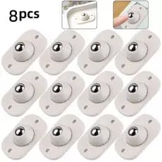 KIT 08 Peças  Rodinha  Adesiva Conjunto  Esfera Rodizio Autoadesivas Rodízio De Aço Inoxidável 360