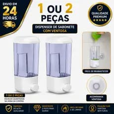 Dispenser Para Sabão 1 ou 2 Sabonete Líquido Álcool Porta Sabonete Líquido Para Parede Com Suporte