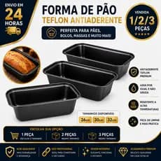 Forma Assadeira Teflon 26 ou 32cm 1/2/3 Grande Pães Bolos Tortas Antiaderente Resistente Utensílio Cozinha