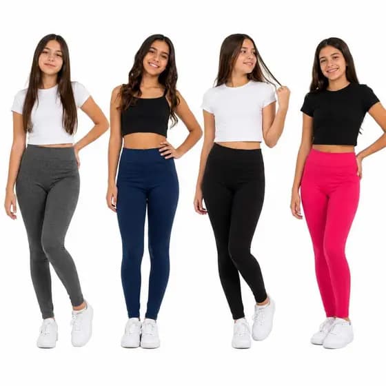 Kit de 4 calças legging suplex juvenil Pelúciada /Forrada do1 ao 16 Ótima Qualidade (confortável e quentinha)