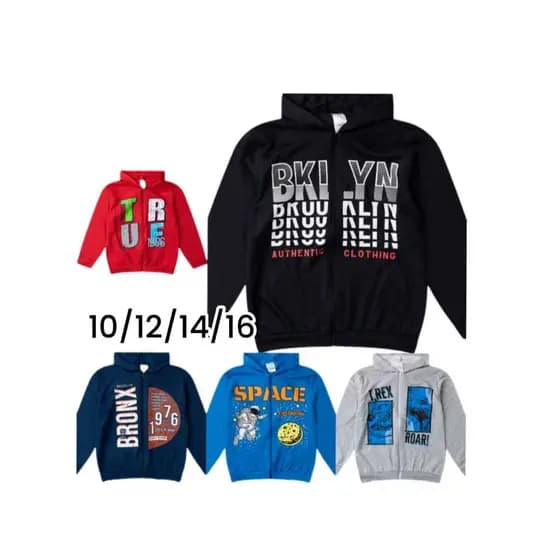 Kit 3 Jaqueta/Casacos de moletom infantil/juvenil masculino  do 4 ao 14 anos