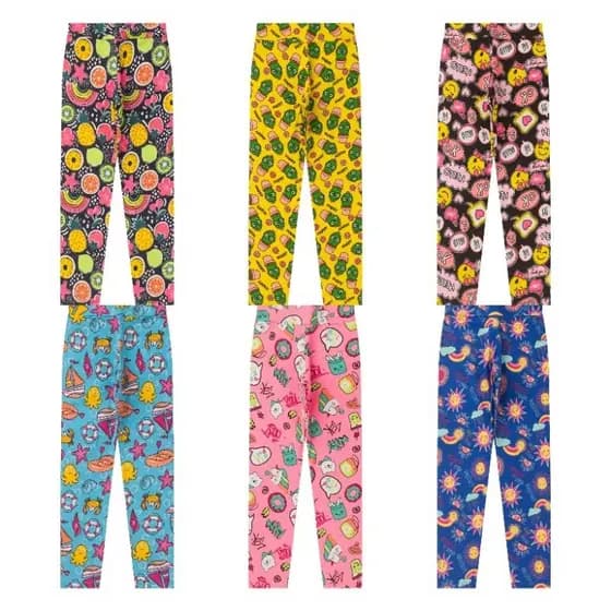 Kit 4 Legging Calça De Cotton Algodão Infantil/Juvenil Sortido kit 4 Peças Sortidas