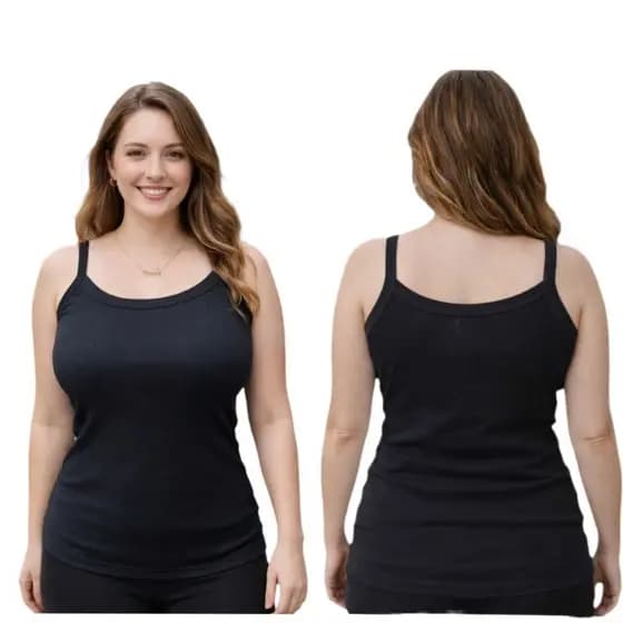 Blusa feminina  Regata Canelada com Alcinha ADULTO P/M/G/GG