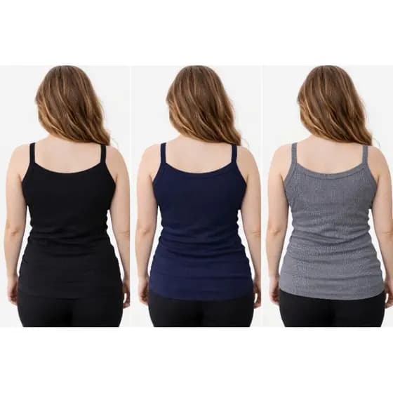 Kit com 3 Blusa feminina "Regata''Alcinha  Feminina com cores sortidas  P/M/G/GG