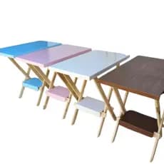 Mesa Para Festa Cavalete Pintada em mdf e Pinus Decoração pegue e Monte